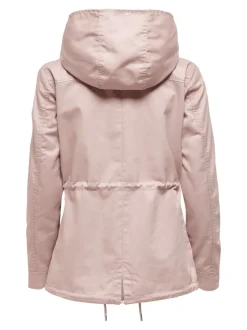 Only, Naisten Kevättakki, Lorca Canvas Parka Vaaleanpunainen