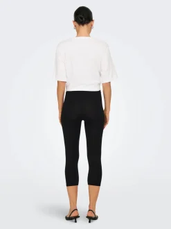 Only naisten leggingsit, ONLLIVE LOVE 3/4 LEGGING JRS Musta