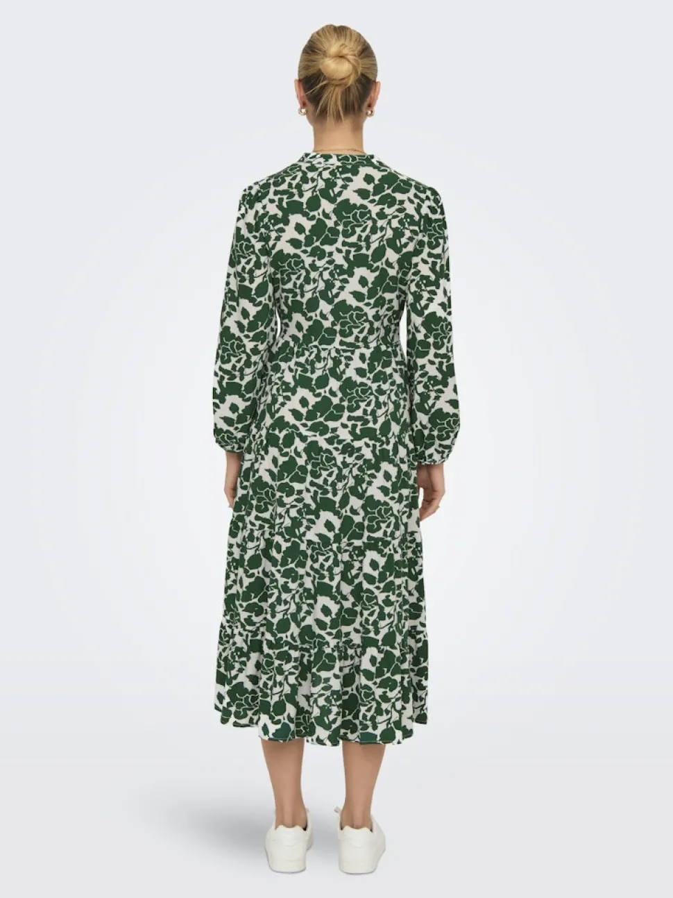 Only naisten mekko, ONLMILANA 7/8 DRESS WVN Vihreä Kuosi