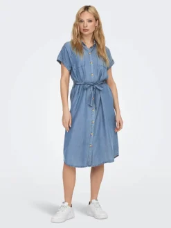 Only naisten mekko, ONLPEMA HANNOVER SS DNM SH DRESS QYTNOOS Indigo