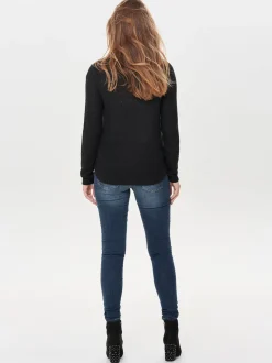 Only Naisten Neule, Geena Xo L/S Pullover Musta