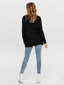 Only Naisten Neuletakki, Lesly Ls Open Cardigan Musta