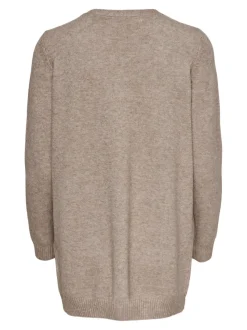 Only Naisten Neuletakki, Lesly Ls Open Cardigan Vaalea Beige