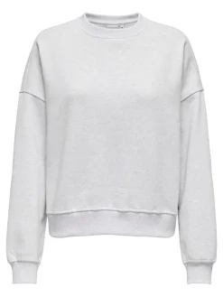 Only naisten svetari, ONLDAZE LS CREW NECK Vaaleanharmaa