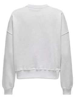 Only naisten svetari, ONLDAZE LS CREW NECK Vaaleanharmaa