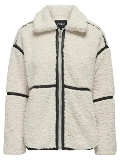 Only naisten teddytakki, ONLPARIS TEDDY JACKET LIFE Valkoinen