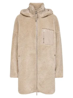 Only Naisten Teddytakki ONLSASCHA SHERPA JACKET CC OTW Luonnonvalkoinen