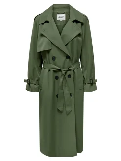 Only trenssi, ONLCHLOE TRENCHCOAT DOUBLE B. OTW Armeijanvihreä