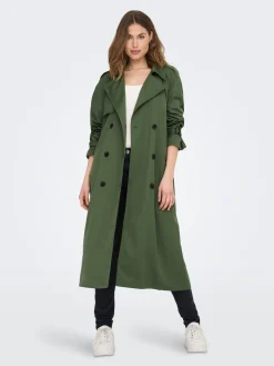 Only trenssi, ONLCHLOE TRENCHCOAT DOUBLE B. OTW Armeijanvihreä