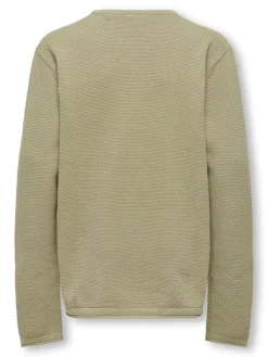 OSJPANTER REG CREW KNIT NOOS BEIGE