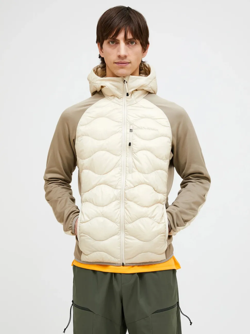 Peak Performance miesten takki, M HELIUM DOWN HYBRID HOOD Beige
