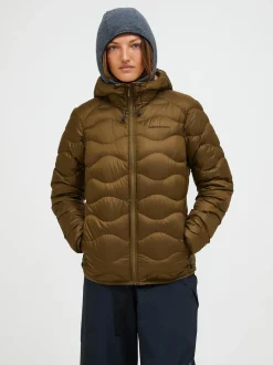 Peak Performance Naisten Kevytuntuvatakki, W Helium Down Hood Jacket Armeijanvihreä
