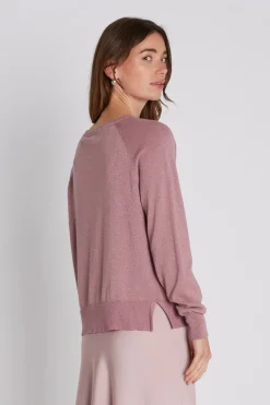 Philosophy Blues Original naisten neulepusero BEKKA KNIT SWEATER, vaaleanpunainen