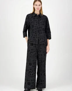 Philosophy Blues Original Naisten Paitapuserot RAO SHIRT, musta kuosi