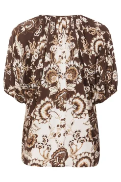 Philosophy Blues Original naisten pusero, MAURO BLOUSE Ruskea Kuosi