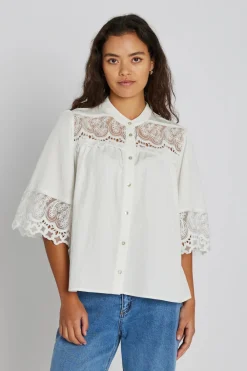 Philosophy Blues Original naisten pusero Micaela Blouse, valkoinen