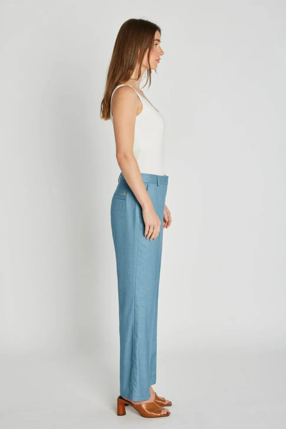 Philosophy Blues Original naisten suorat housut, AMAGO PANTS Vaaleansininen