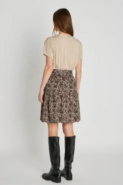 Philosophy Blues Original naisten hame, LANORA SKIRT Ruskea Kuosi