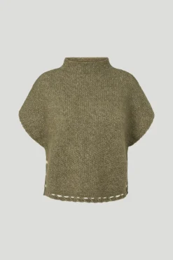 Philosophy Blues Original naisten neuleliivi, VALLIO KNIT VEST Armeijanvihreä