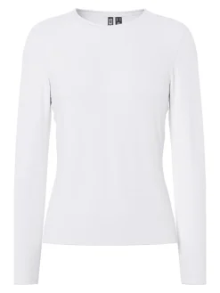 Pieces, Naisten Paita, Sirene LS Tee Bright White