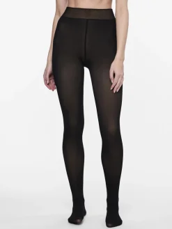 Pieces Naisten Sukkahousut, PCSOPHIE FLEECE TIGHTS Black