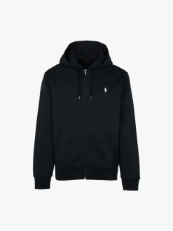 Polo Ralph Lauren Miesten Huppari, DOUBLE KNIT HOODIE FULL ZIP ATHLETIC Musta