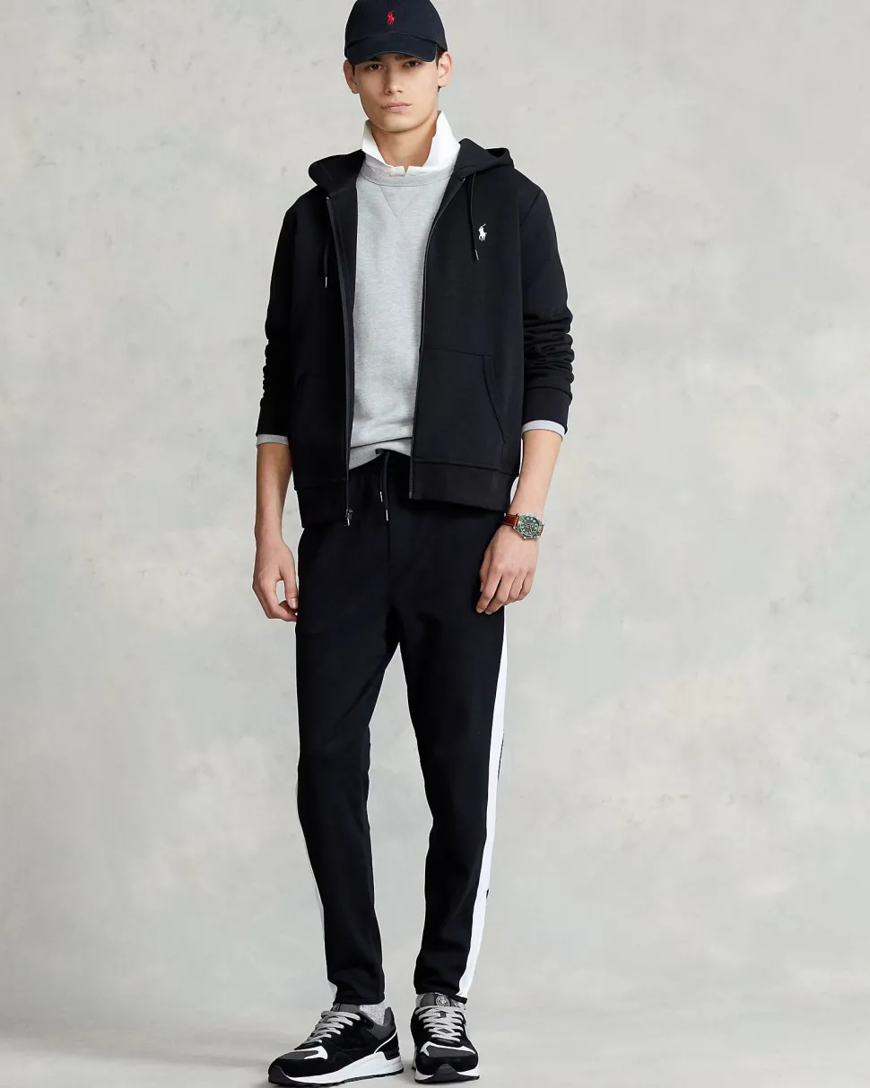 Polo Ralph Lauren Miesten Huppari, DOUBLE KNIT HOODIE FULL ZIP ATHLETIC Musta