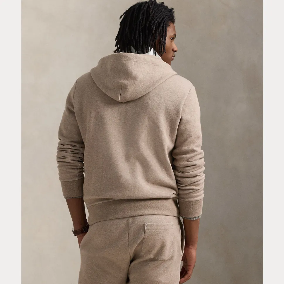 Polo Ralph Lauren miesten huppari, DOUBLE KNIT FULL ZIP HOODIE Beige