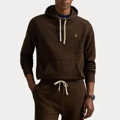 Polo Ralph Lauren miesten huppari Long Pull Over Hoodie, tummanruskea