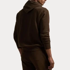 Polo Ralph Lauren miesten huppari Long Pull Over Hoodie, tummanruskea