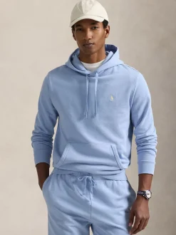 Polo Ralph Lauren miesten huppari, LOOPBACK FLEECE HOODIE Vaaleansininen