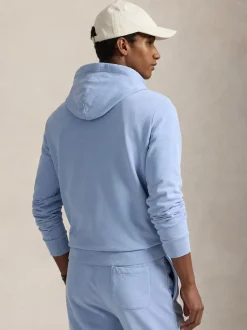 Polo Ralph Lauren miesten huppari, LOOPBACK FLEECE HOODIE Vaaleansininen