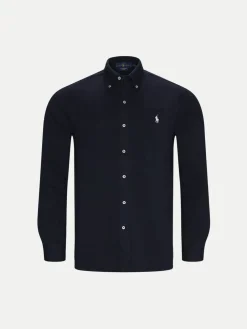 Polo Ralph Lauren Miesten Kauluspaita, FEATHERWEIGHT MESH SHIRT Tummansininen