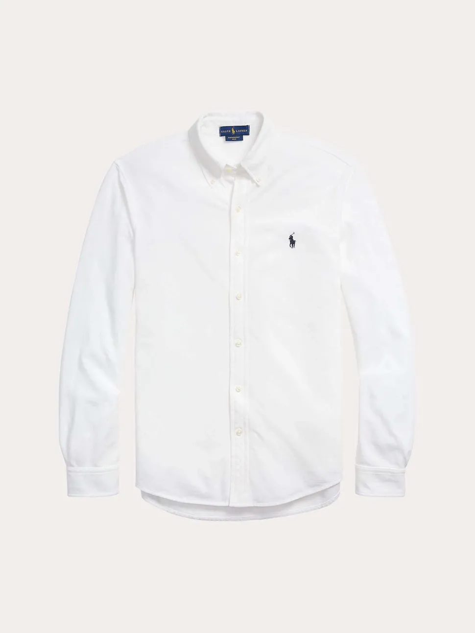 Polo Ralph Lauren Miesten Kauluspaita, FEATHERWEIGHT MESH SHIRT Valkoinen