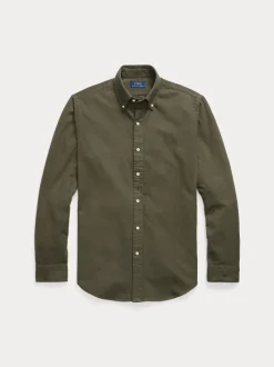 Polo Ralph Lauren miesten kauluspaita Long Sleeve Sport Shirt, tummanvihreä