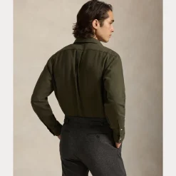 Polo Ralph Lauren miesten kauluspaita Long Sleeve Sport Shirt, tummanvihreä