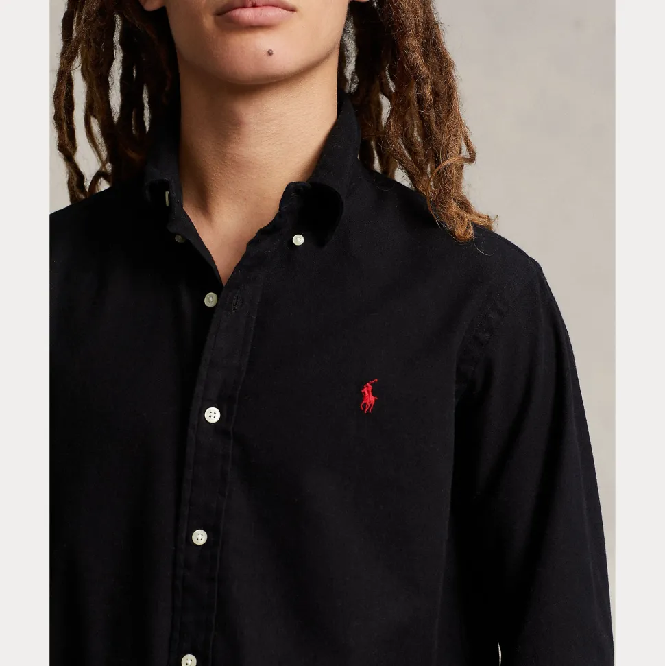 Polo Ralph Lauren miesten kauluspaita Long Sleeve Sport Shirt, musta