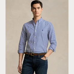 Polo Ralph Lauren miesten kauluspaita, LONG SLEEVE-SPORT SHIRT Sininen