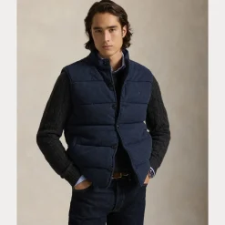Polo Ralph Lauren Miesten liivi Houndstooth Print Estate Rib, sininen