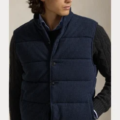 Polo Ralph Lauren Miesten liivi Houndstooth Print Estate Rib, sininen