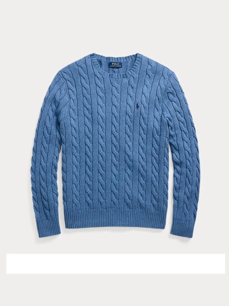 Polo Ralph Lauren Miesten Neulepusero, K CABLE KNIT COTTON SWEATER Vaaleansininen