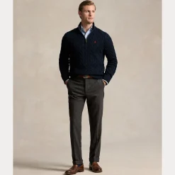 Polo Ralph Lauren miesten neulepusero Cotton Cable LS Driver Half Zip Pullover, tummansininen