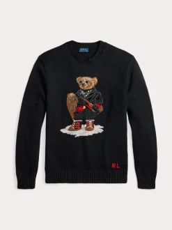 Polo Ralph Lauren miesten neulepusero Holiday Polo Bear, musta