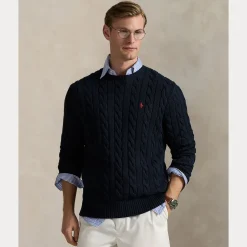 Polo Ralph Lauren miesten neule, LS DRIVE LONG SLEEVE PULLOVER Tummansininen