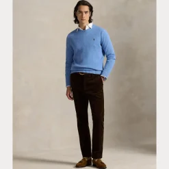 Polo Ralph Lauren Miesten Neulepusero, LONG SLEEVE-SWEATER Keskisininen
