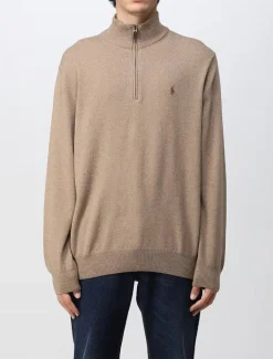 Polo Ralph Lauren Miesten Neulepusero, LS HZ PP-LONG SLEEVE-PULLOVER Beige