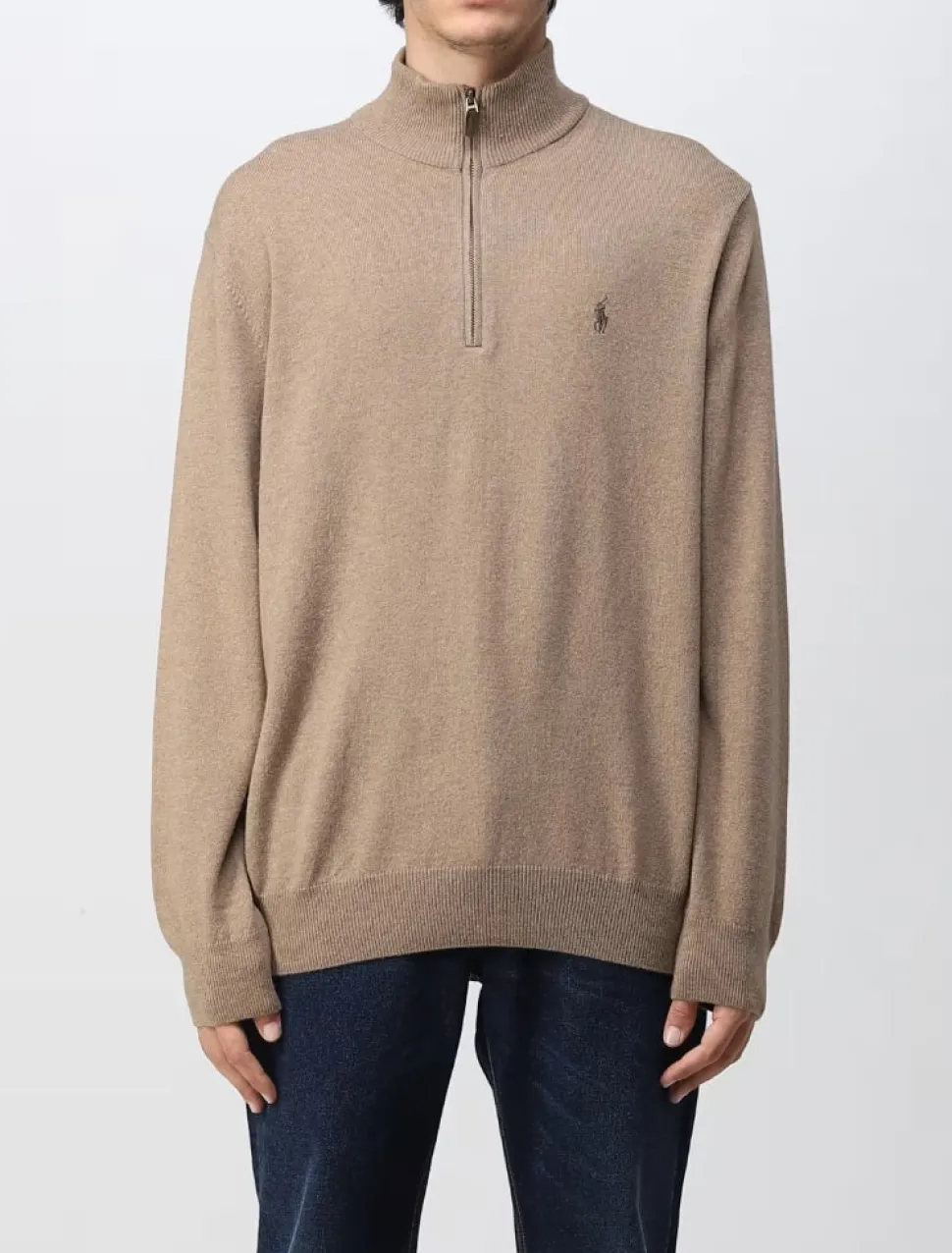 Polo Ralph Lauren Miesten Neulepusero, LS HZ PP-LONG SLEEVE-PULLOVER Beige