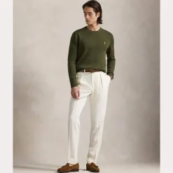 Polo Ralph Lauren Miesten Neulepusero, LONG SLEEVE-SWEATER Khaki