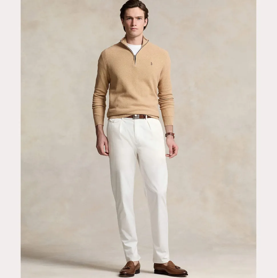 Polo Ralph Lauren miesten neule, POLO HALF ZIP Beige