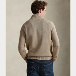 Polo Ralph Lauren miesten neule Cotton Half Zip Pullover, beige